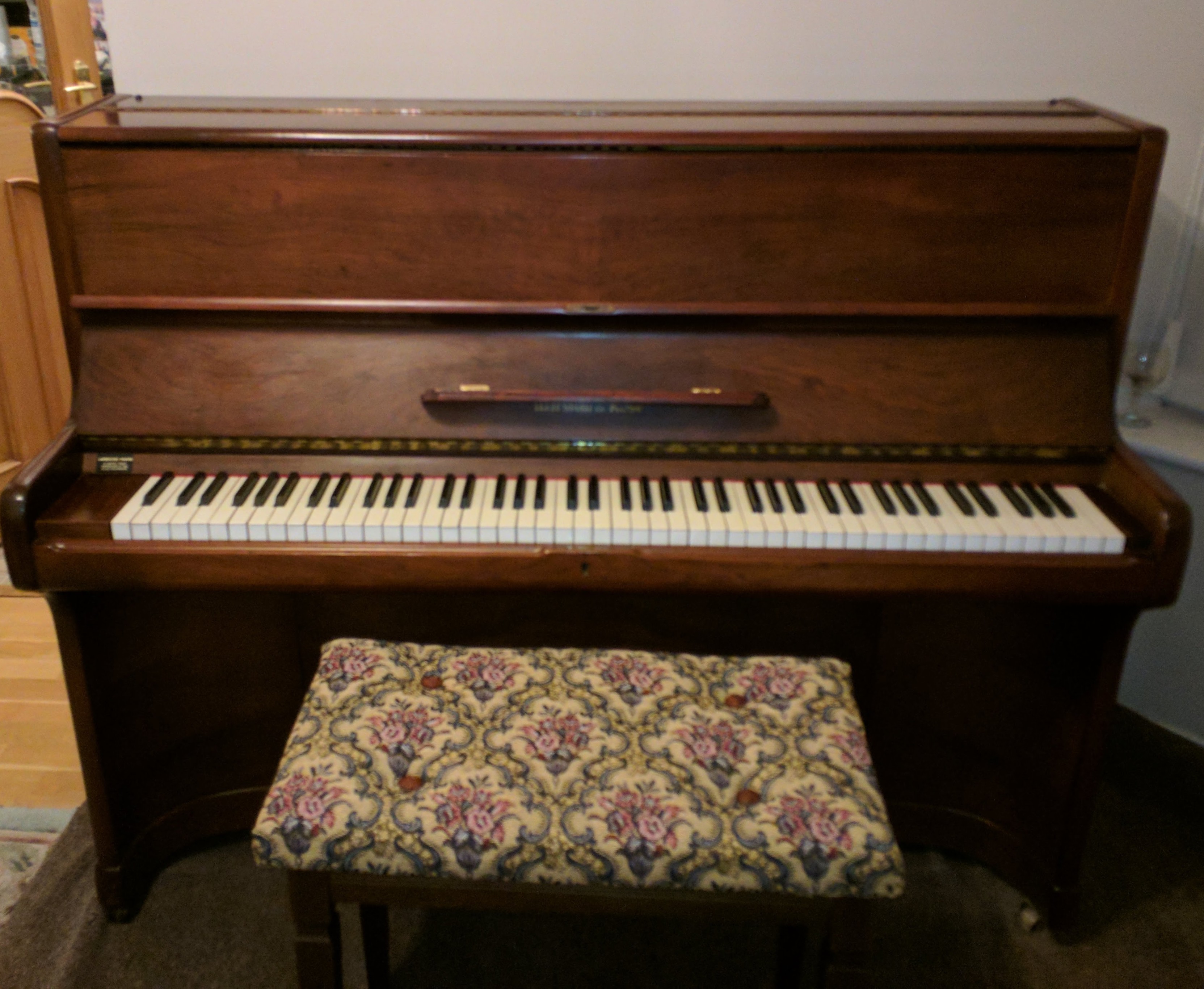 Marshall and Rose 1930s Upright Piano including Stool